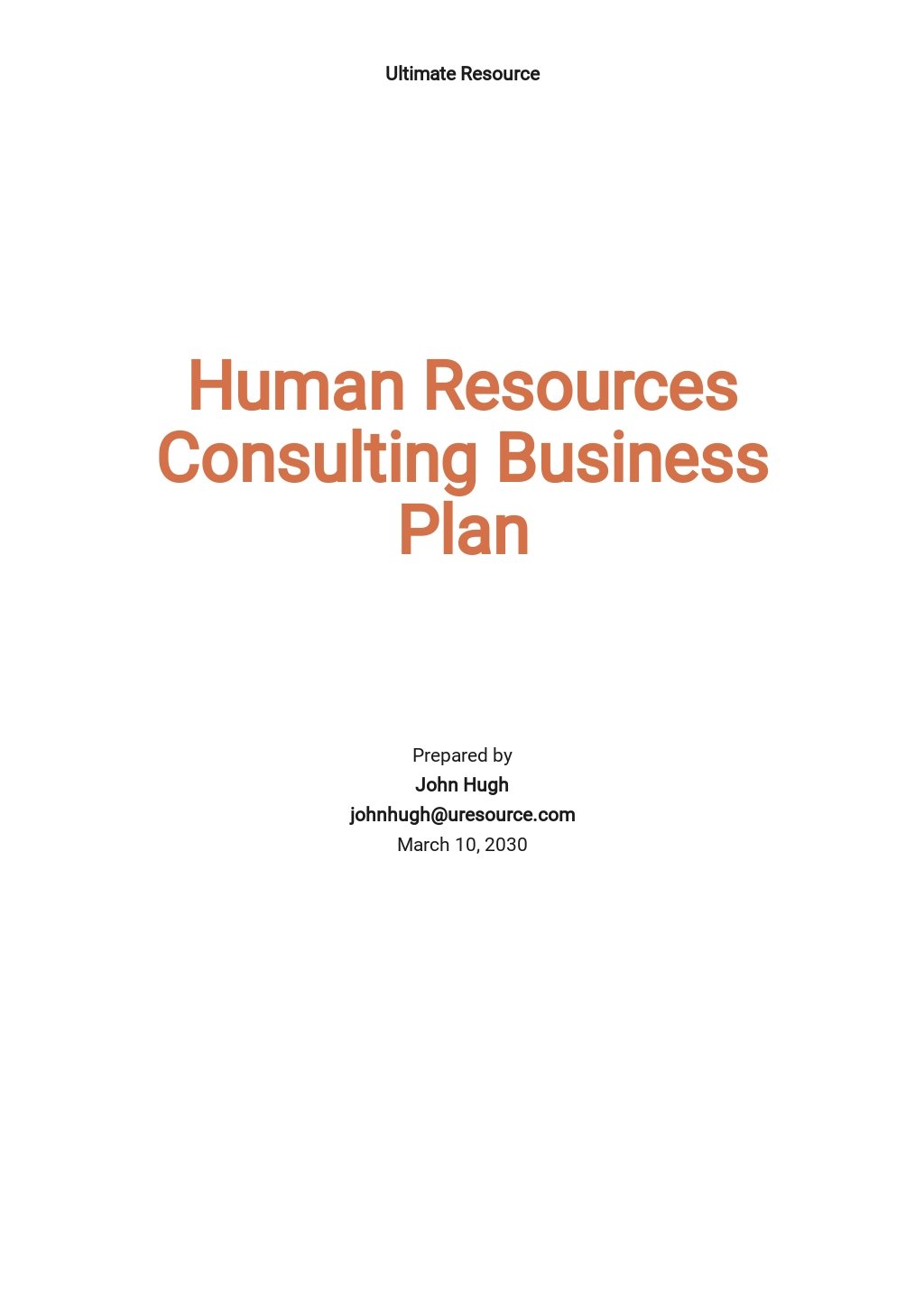 Human Resources Consulting Business Plan Template.jpe