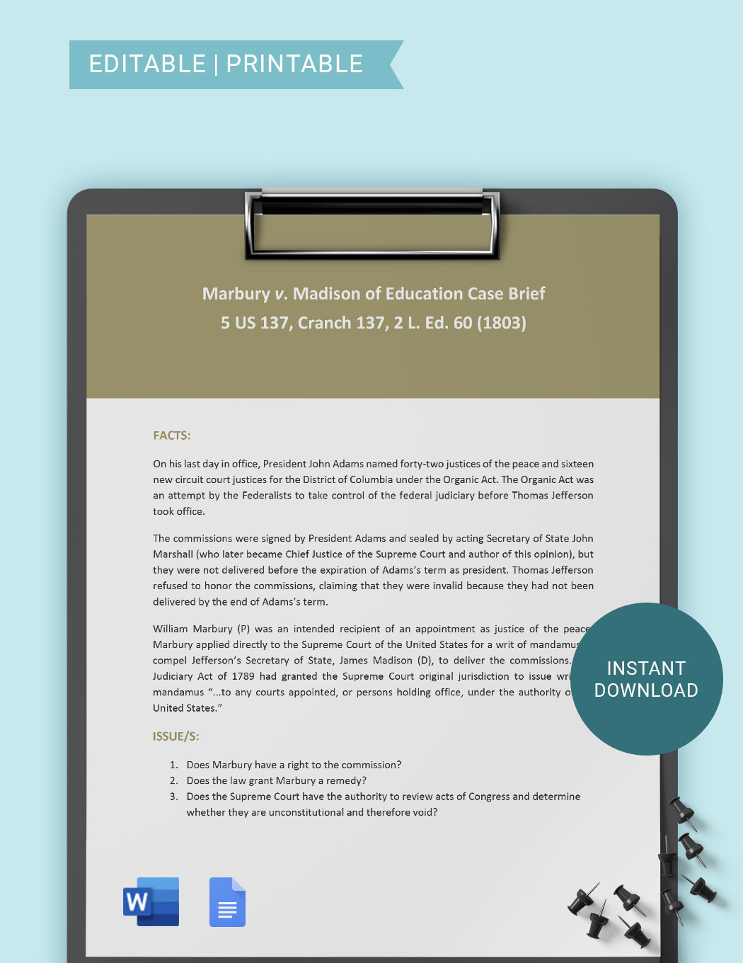 Case Brief Summary Template In Word Google Docs Download Template