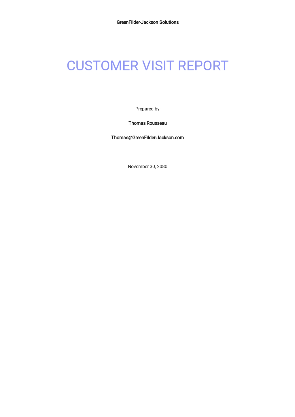 Image 9 for Customer Site Visit Report Template