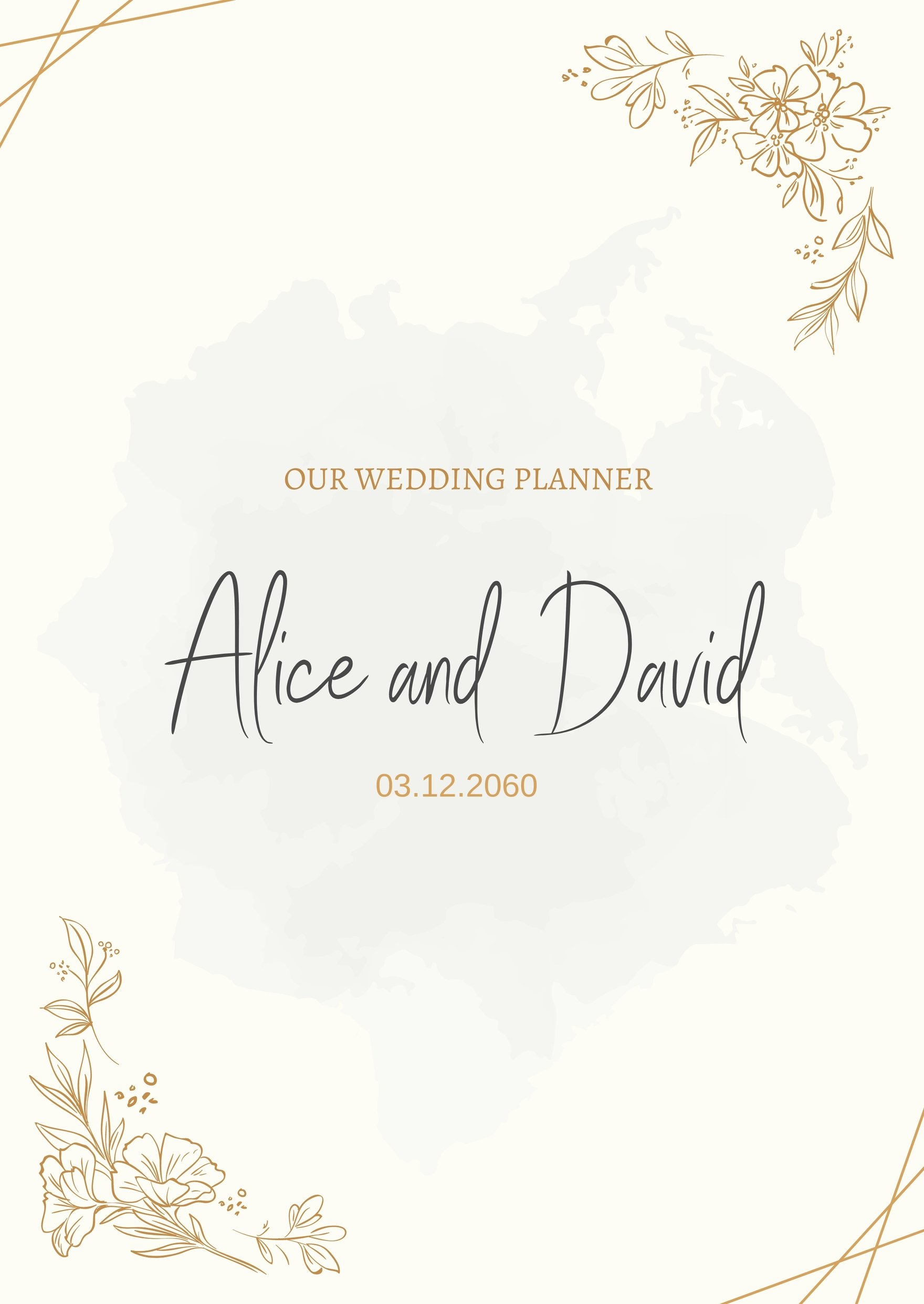 Wedding Planner Cover in Word, PDF