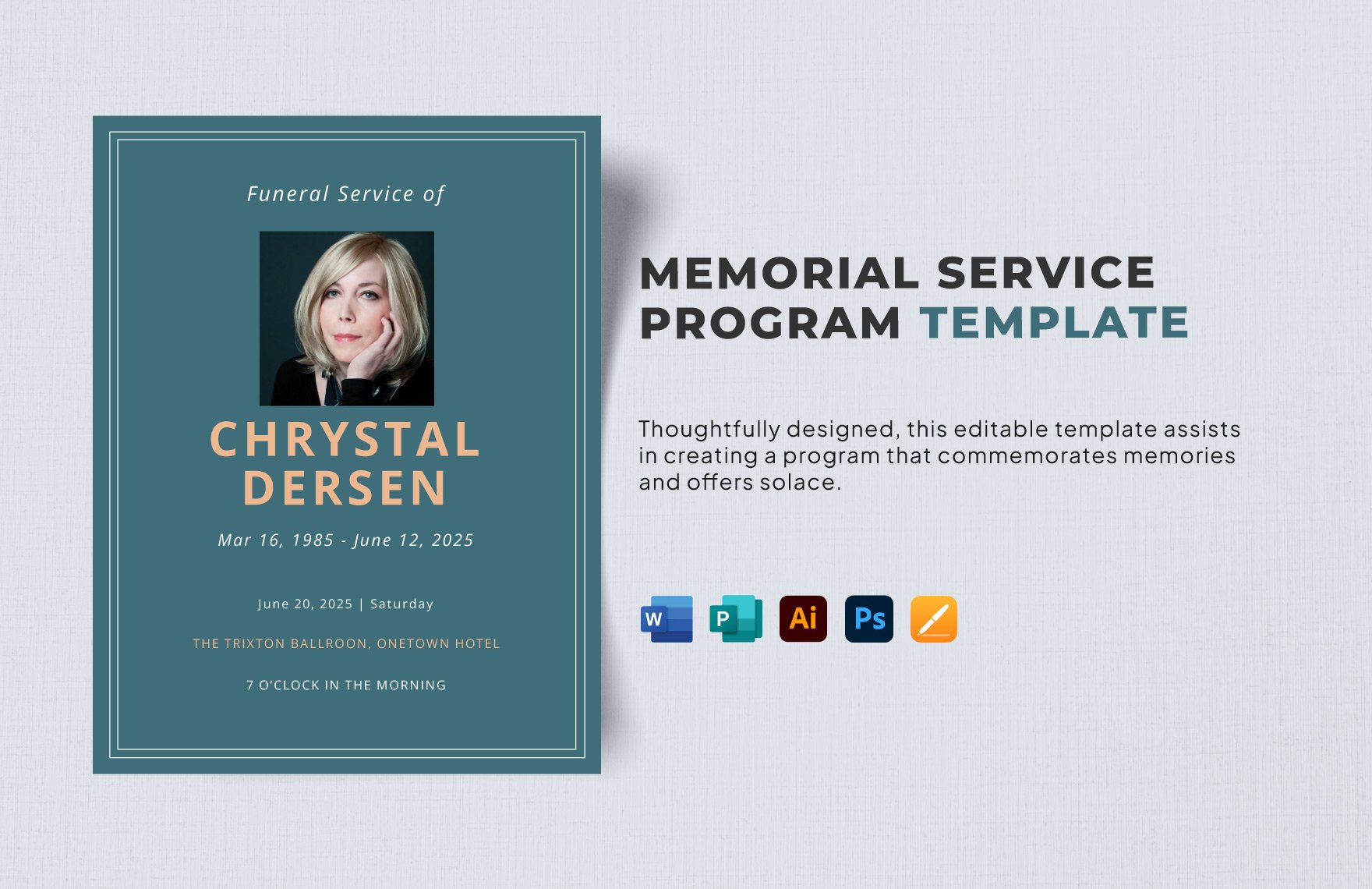 Memorial Service Program Template