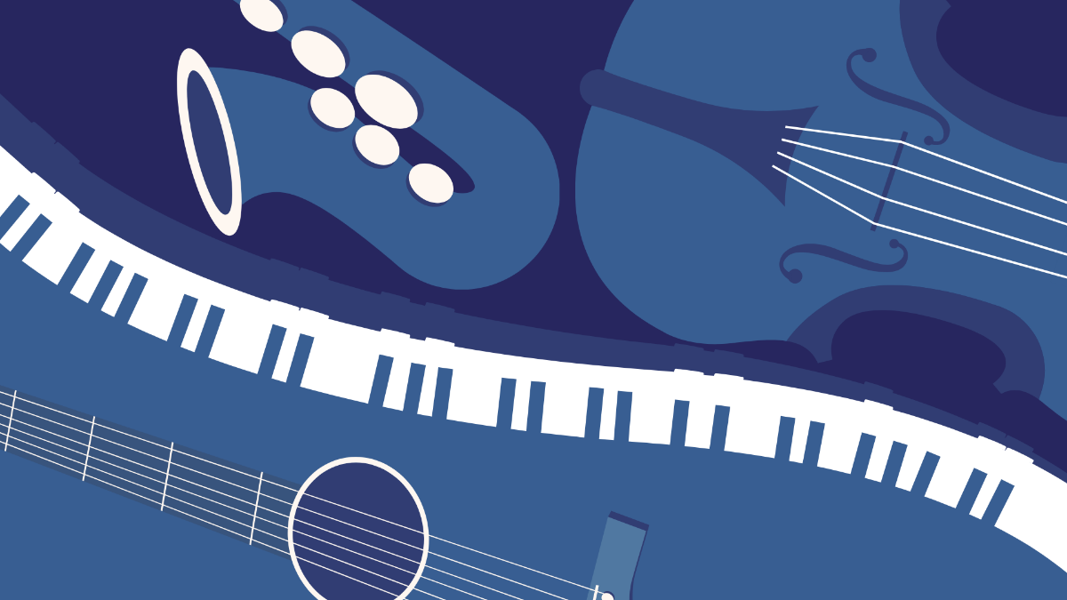 Free Blue Musical Background Template
