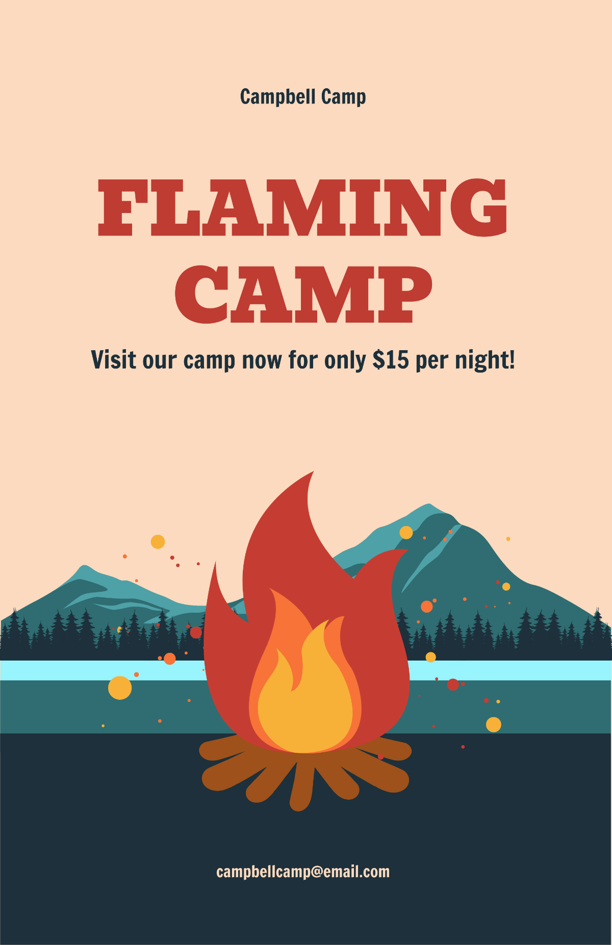 Free Campfire Poster Template