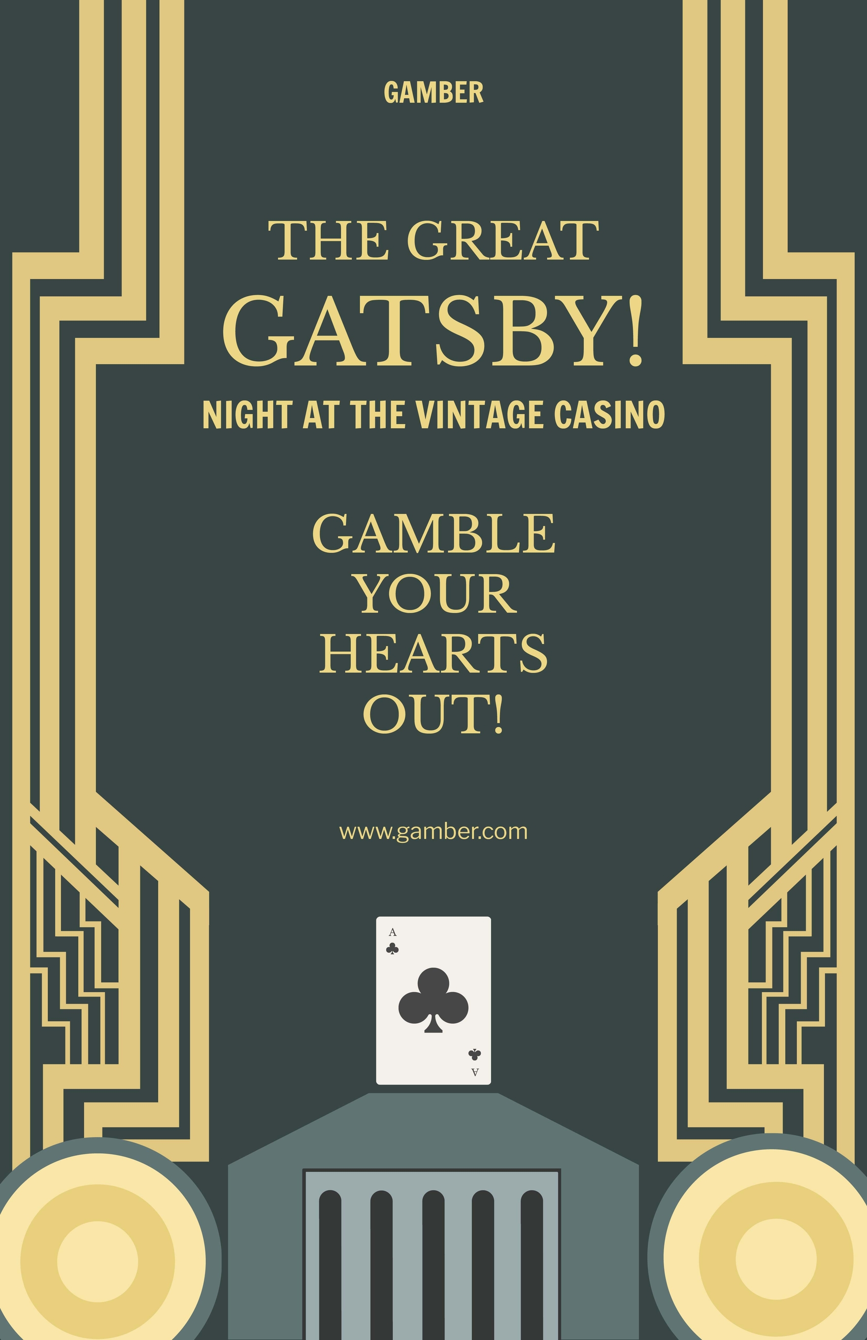 Vintage Casino Poster in Word, Google Docs, Illustrator, PSD, Apple Pages