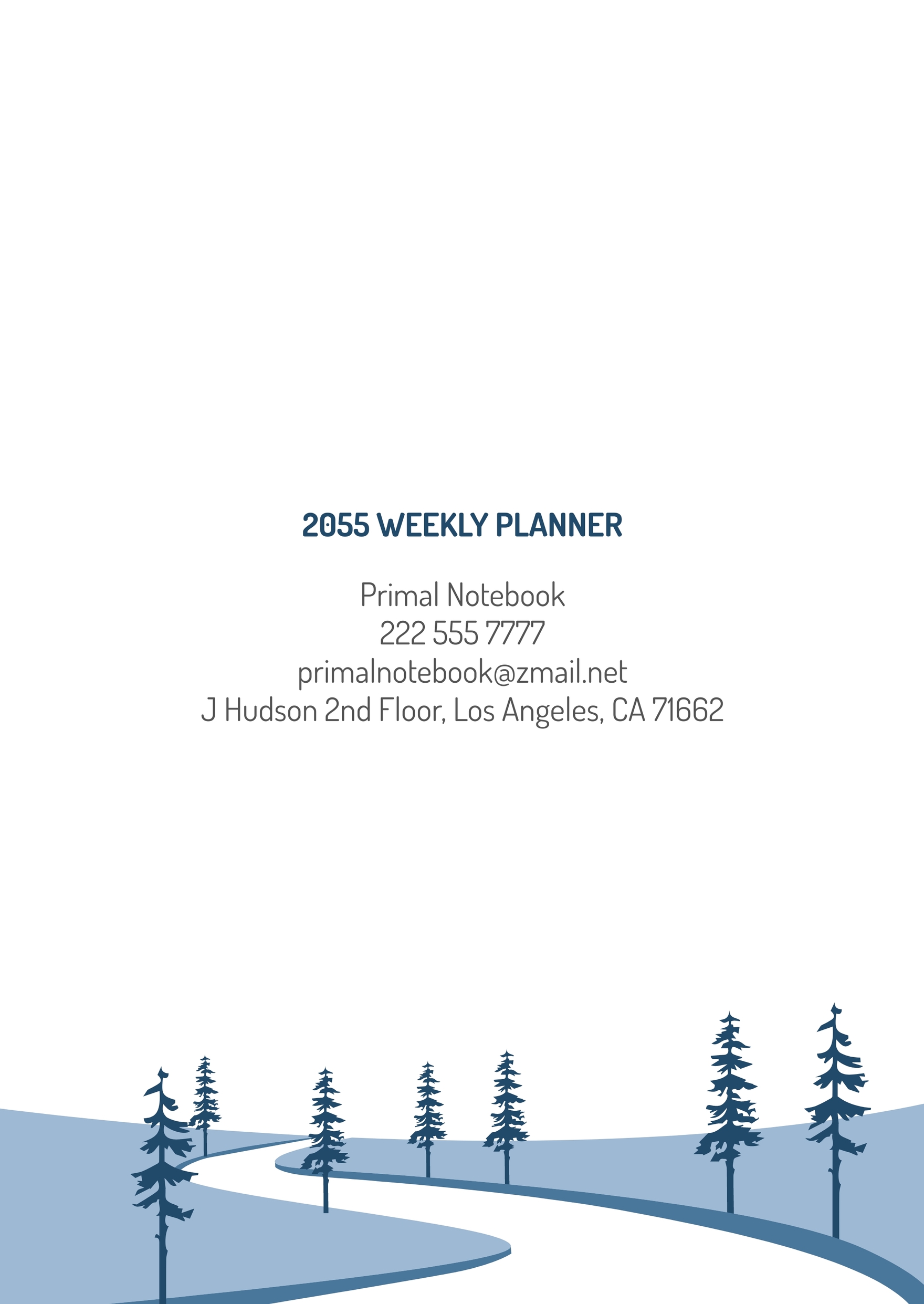 Blue Sky Planner Cover Template