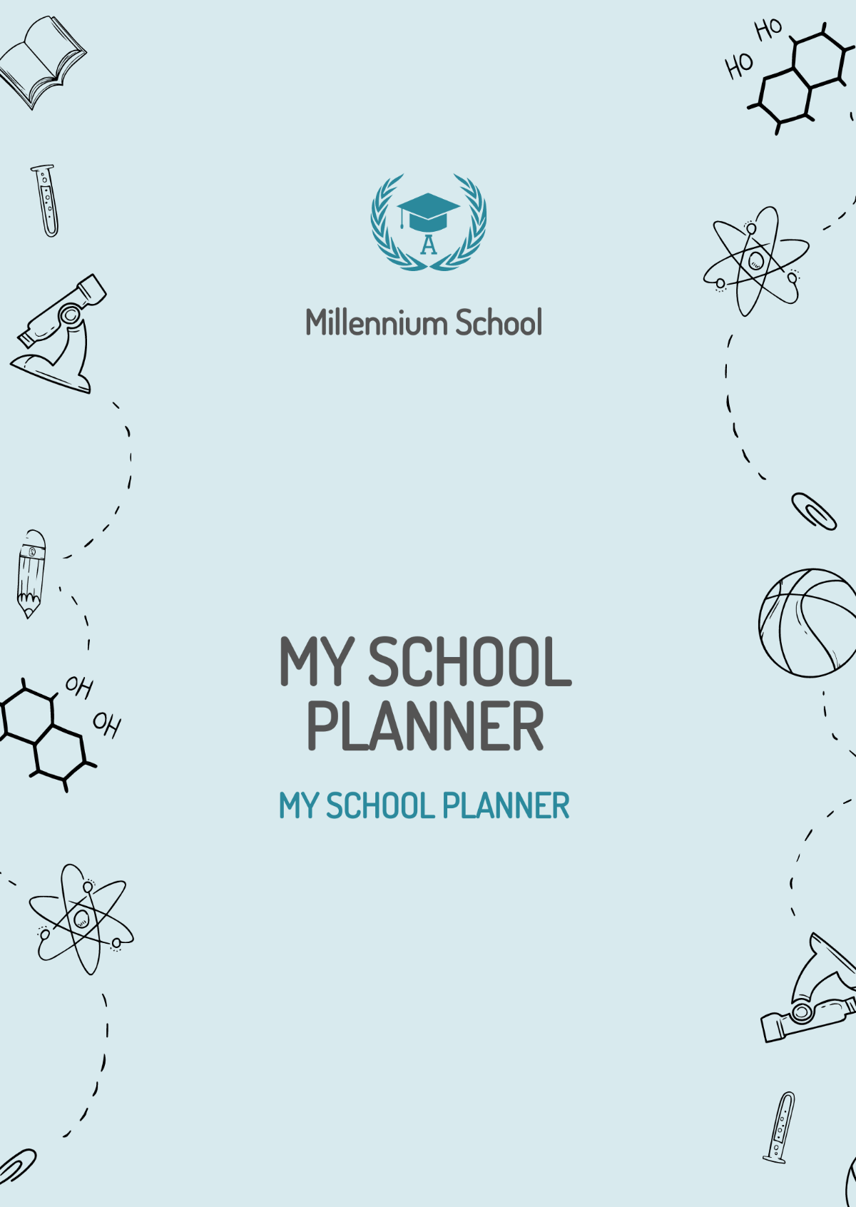School Planner Cover Template
