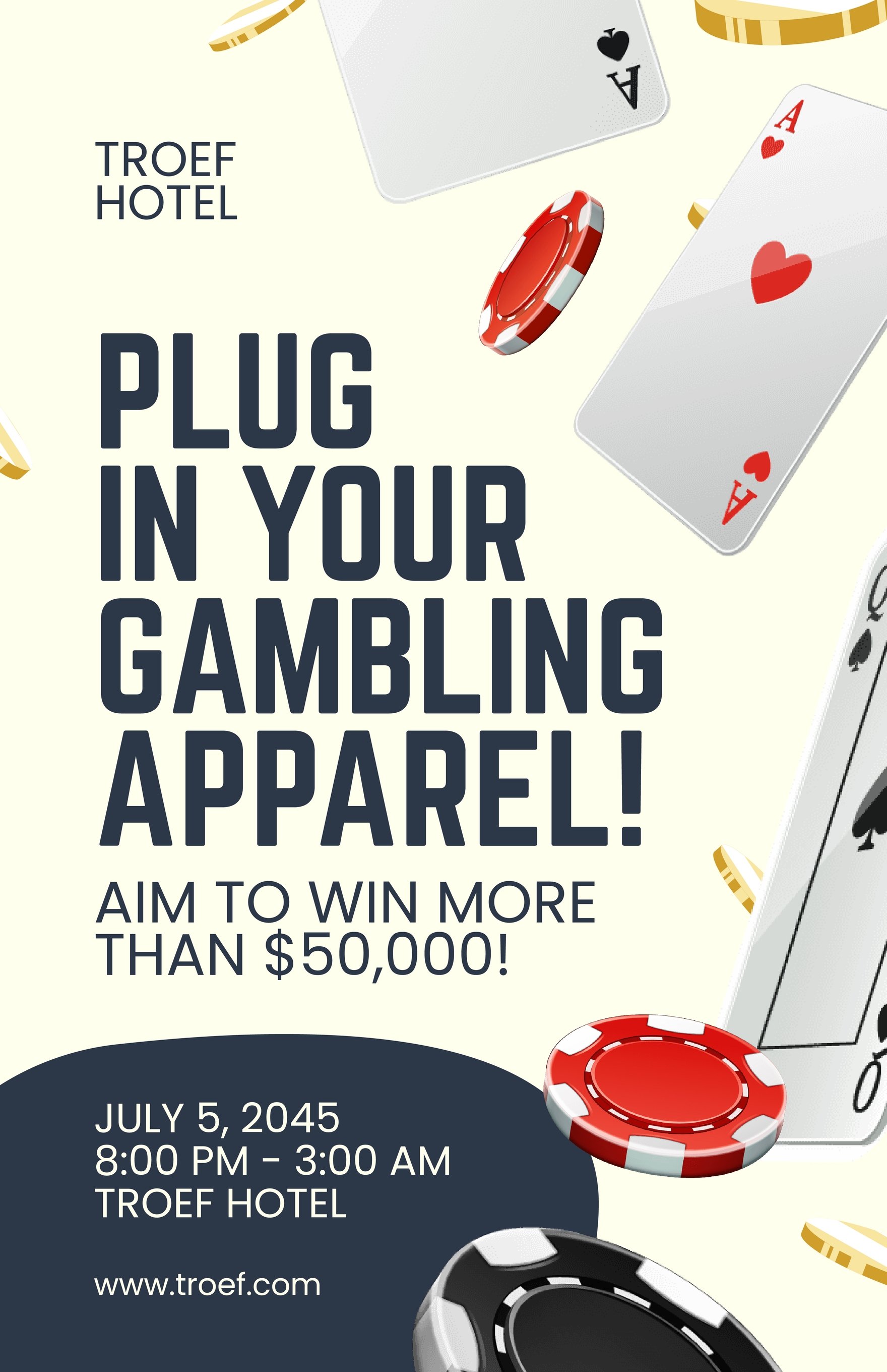 Free Modern Casino Poster Template