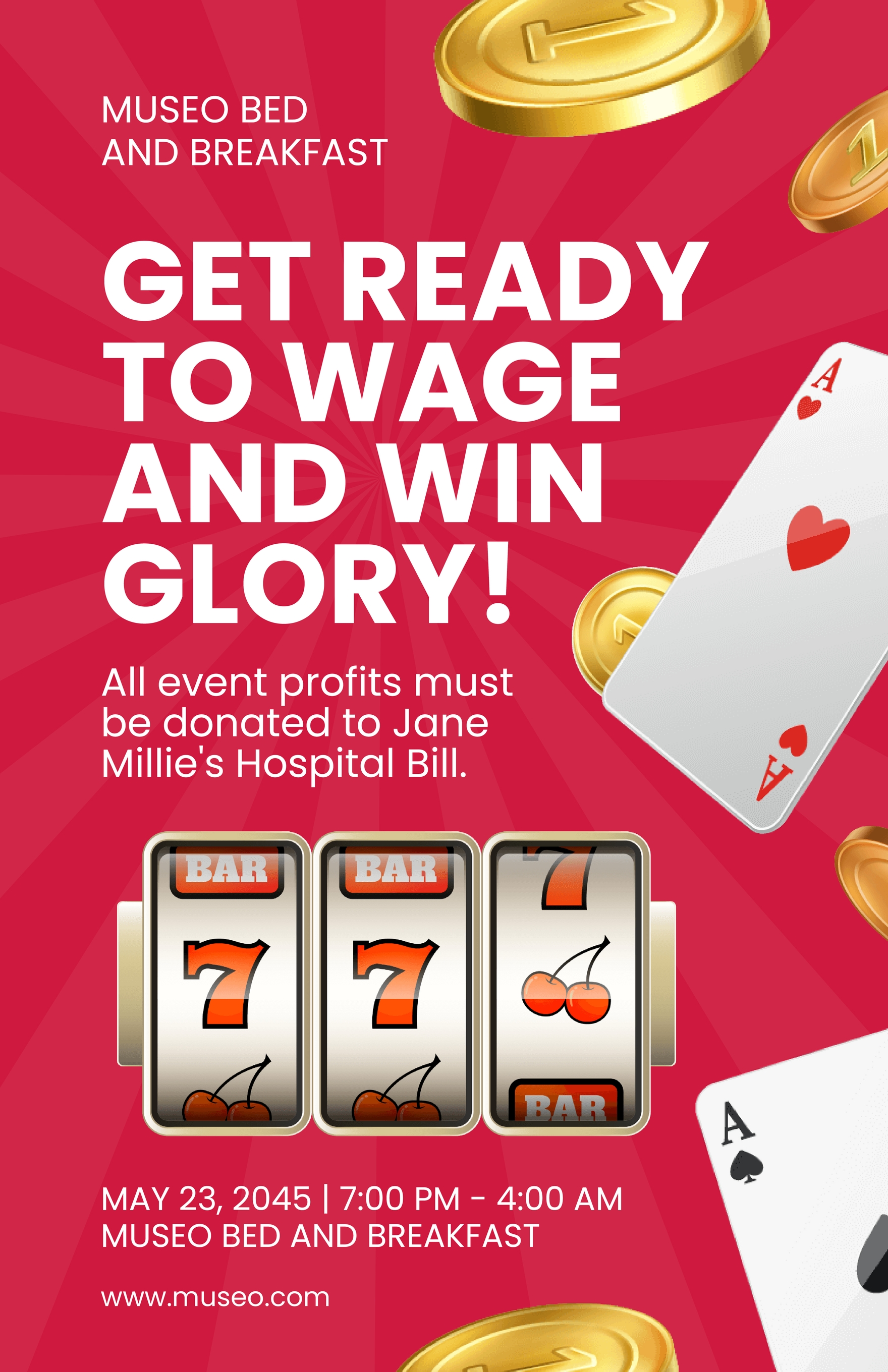 Casino Event Poster Template in PSD, Illustrator, Word, Publisher, Pages, Google Docs - Download | Template.net