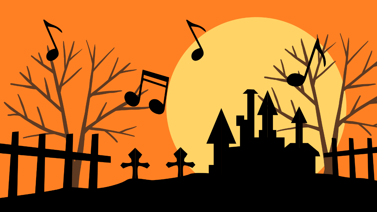 Spooky Music Background Template