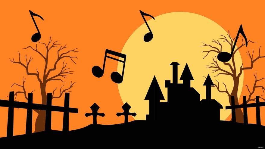 Free Spooky Music Background in Illustrator, EPS, SVG, JPG, PNG