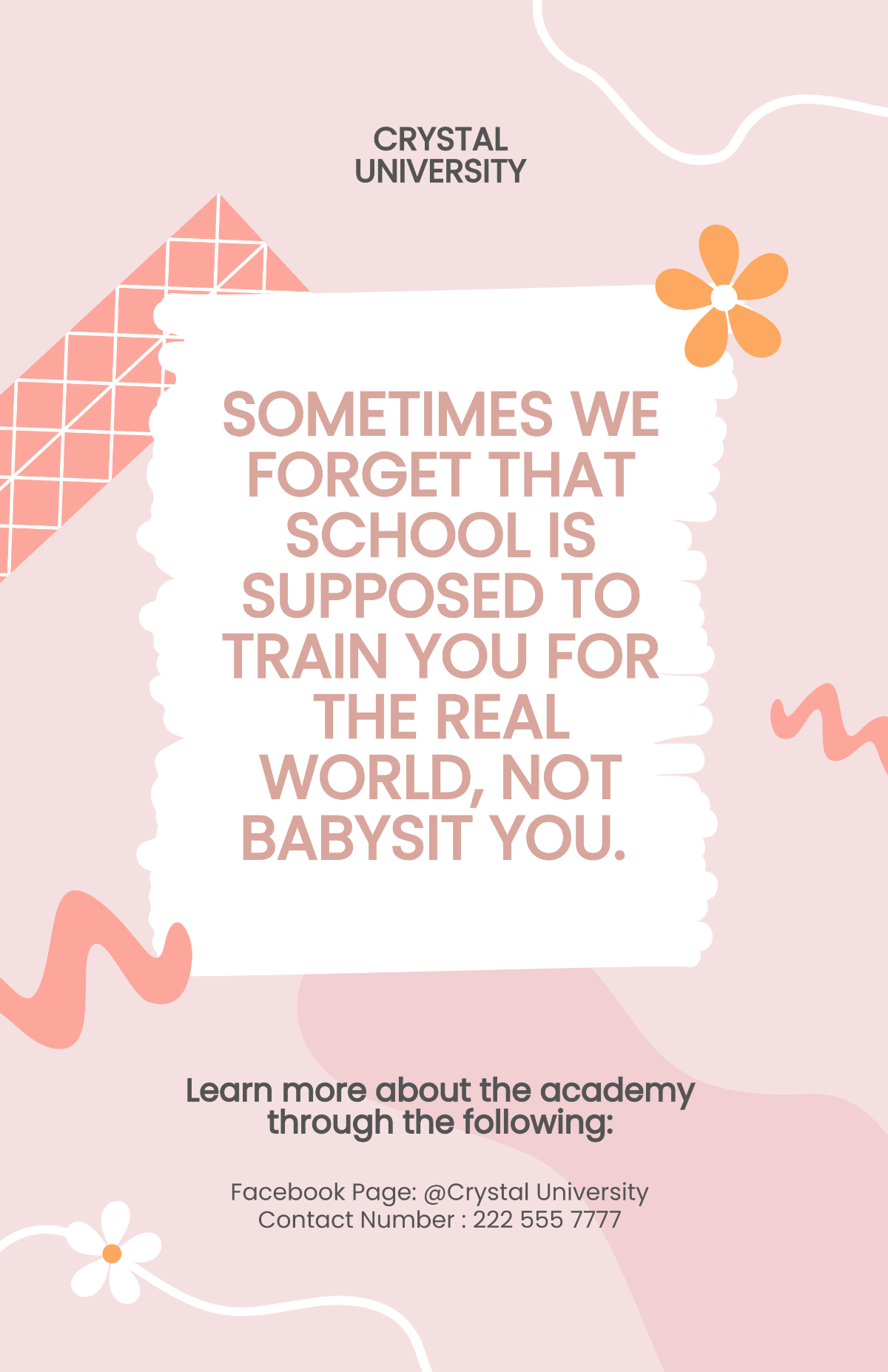 Inspirational Classroom Poster Template
