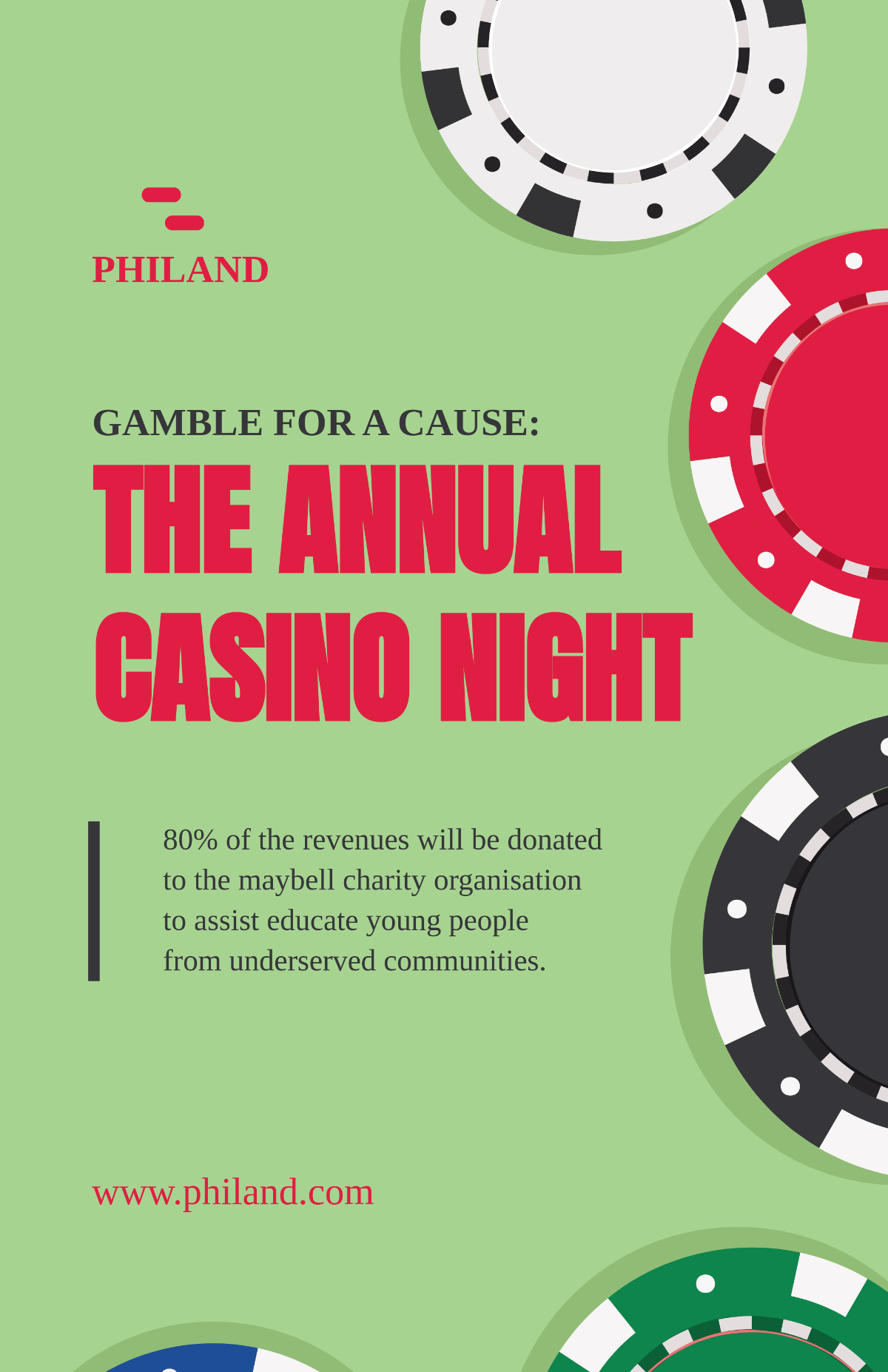 Charity Casino Night Poster Template