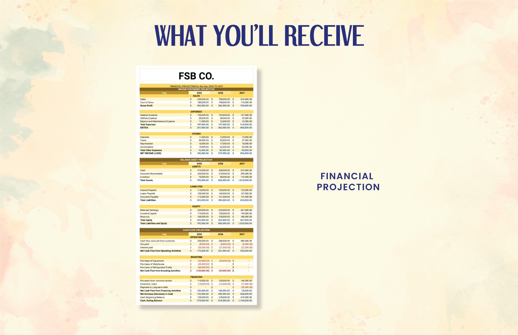 Financial Projection Template