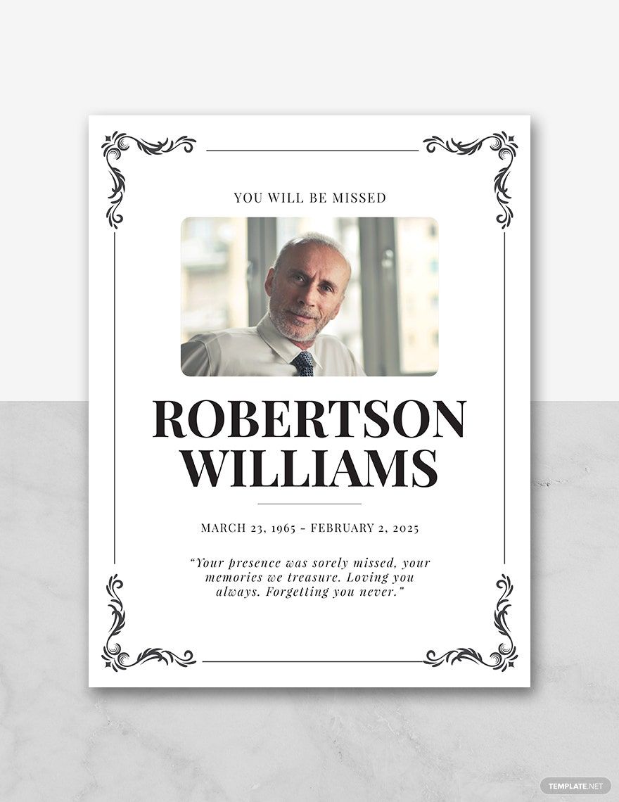 Obituary Program Template