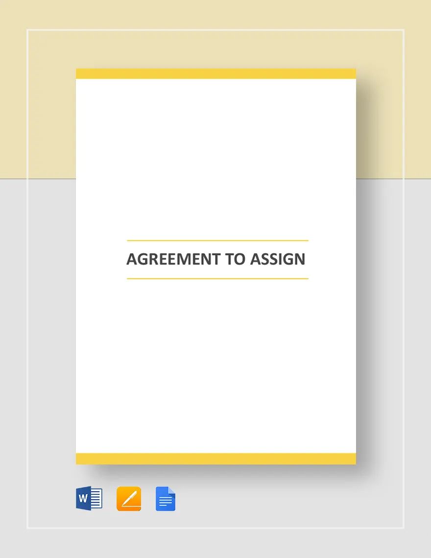 Agreement to Assign Template
