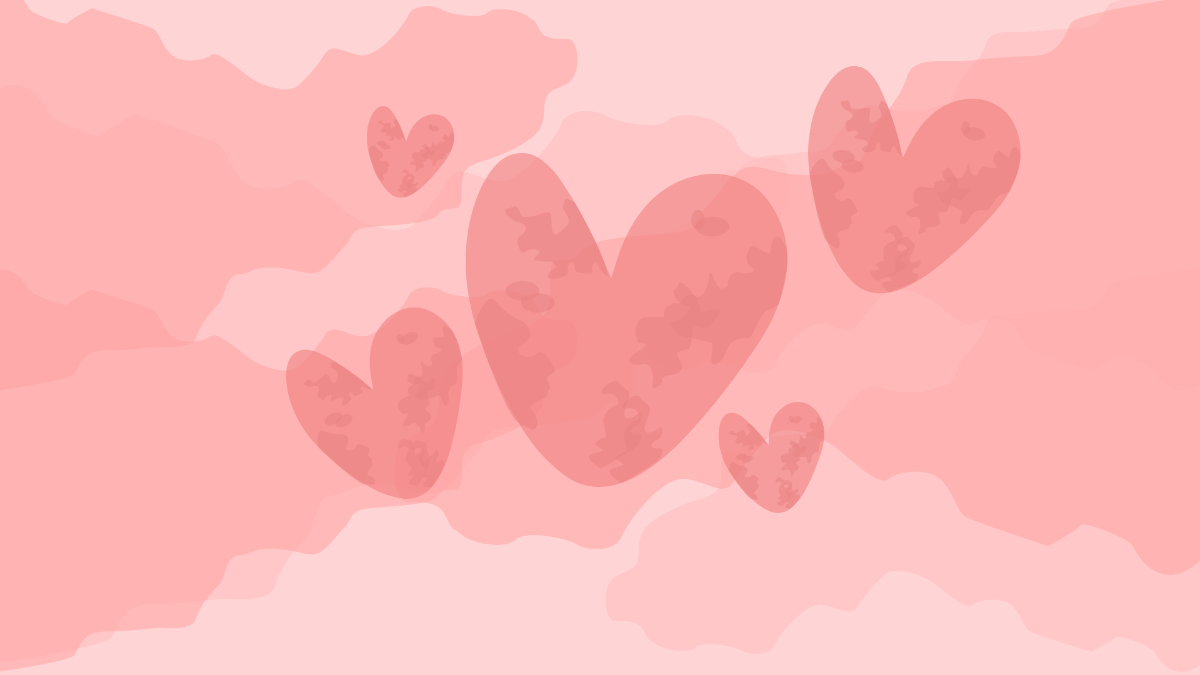 Watercolor Hearts Background Template