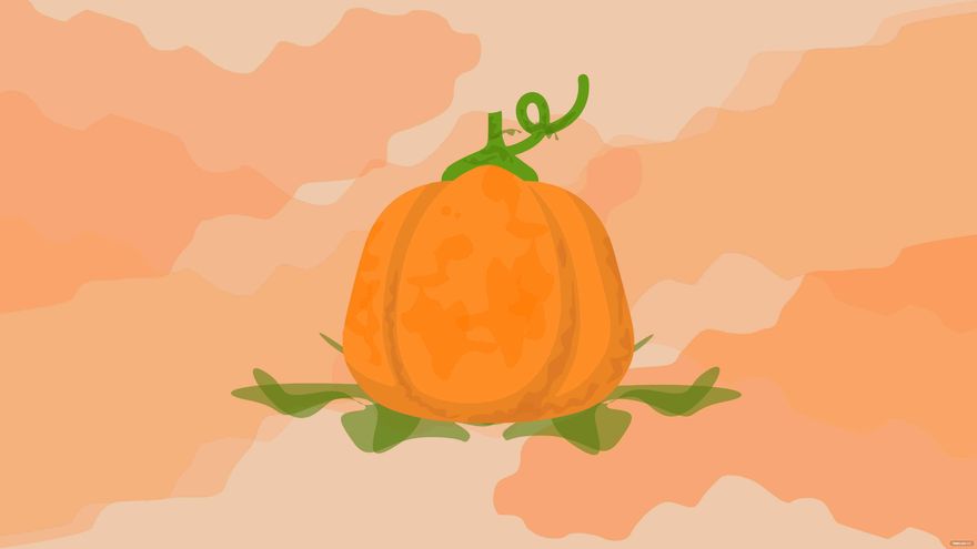 Watercolor Pumpkin Background - EPS, Illustrator, JPG, PNG, SVG |  