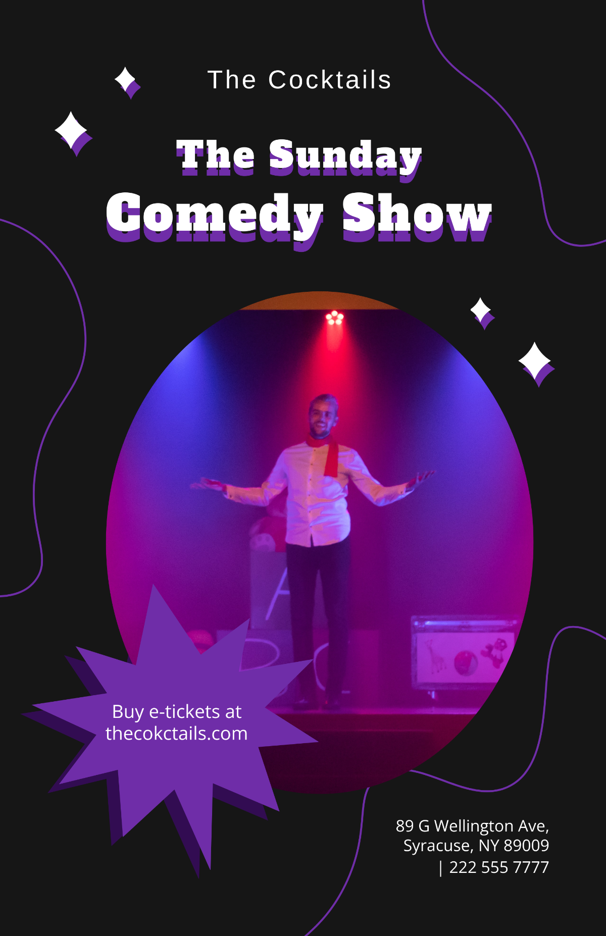 Free Comedy Night Show Poster Template