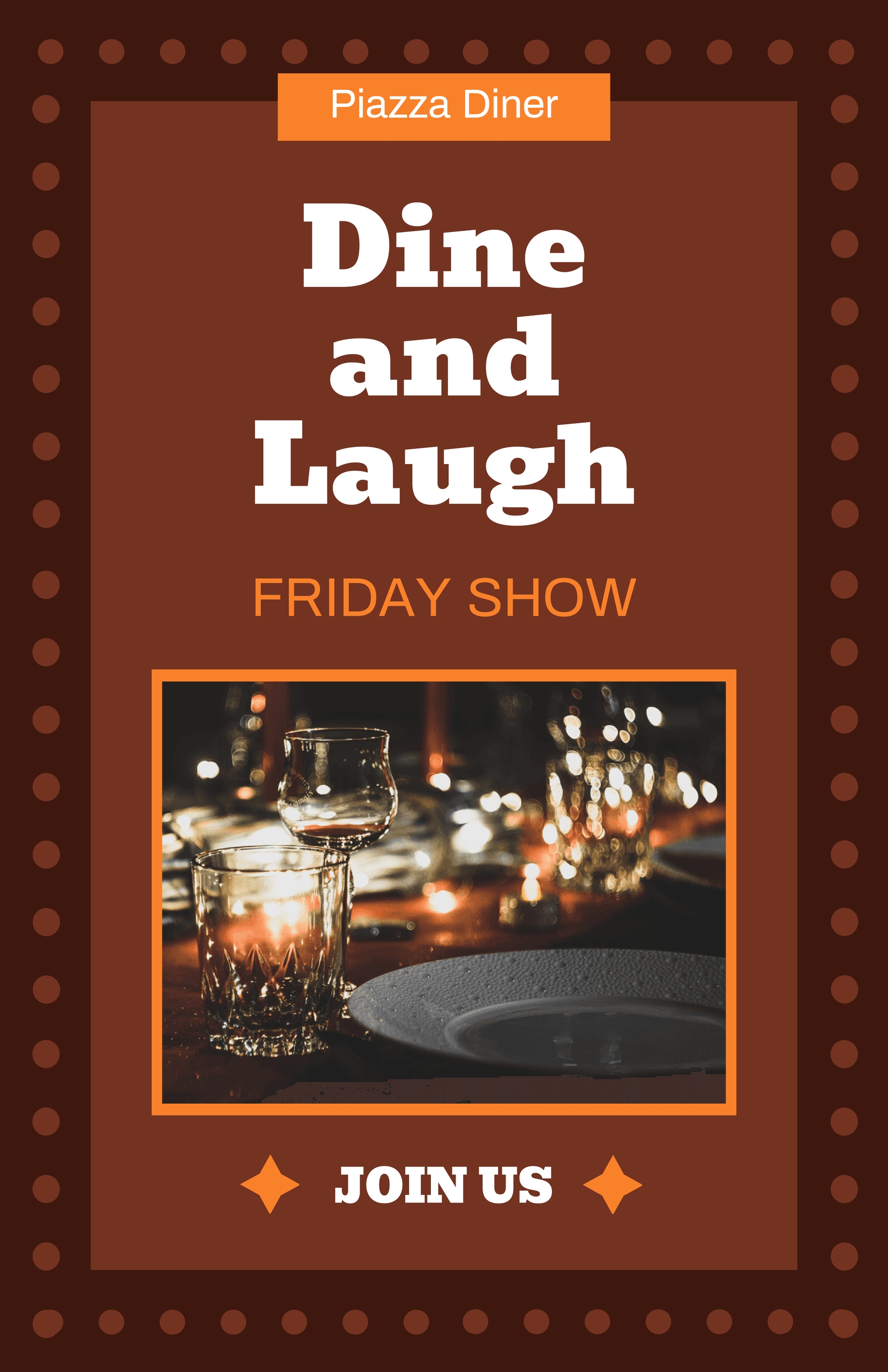 Comedy Show Dinner Poster in Illustrator, PSD, Word, Publisher, Google Docs, Pages - Download | Template.net