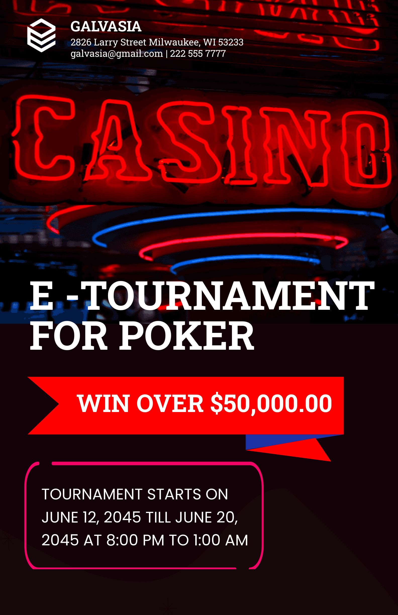 Online Casino Poster Template