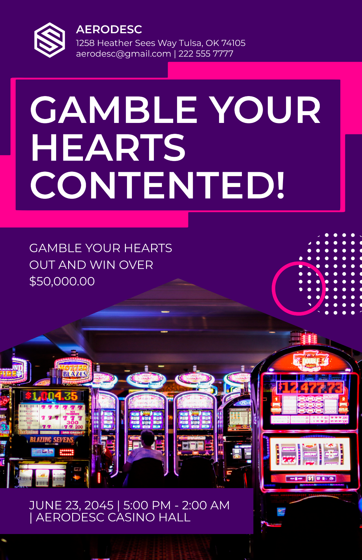 Free Casino Game Poster Template