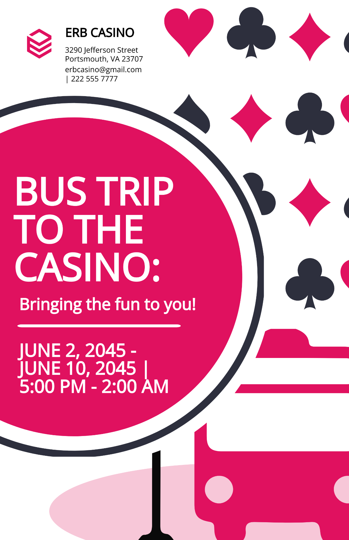 Free Casino Trip Poster Template