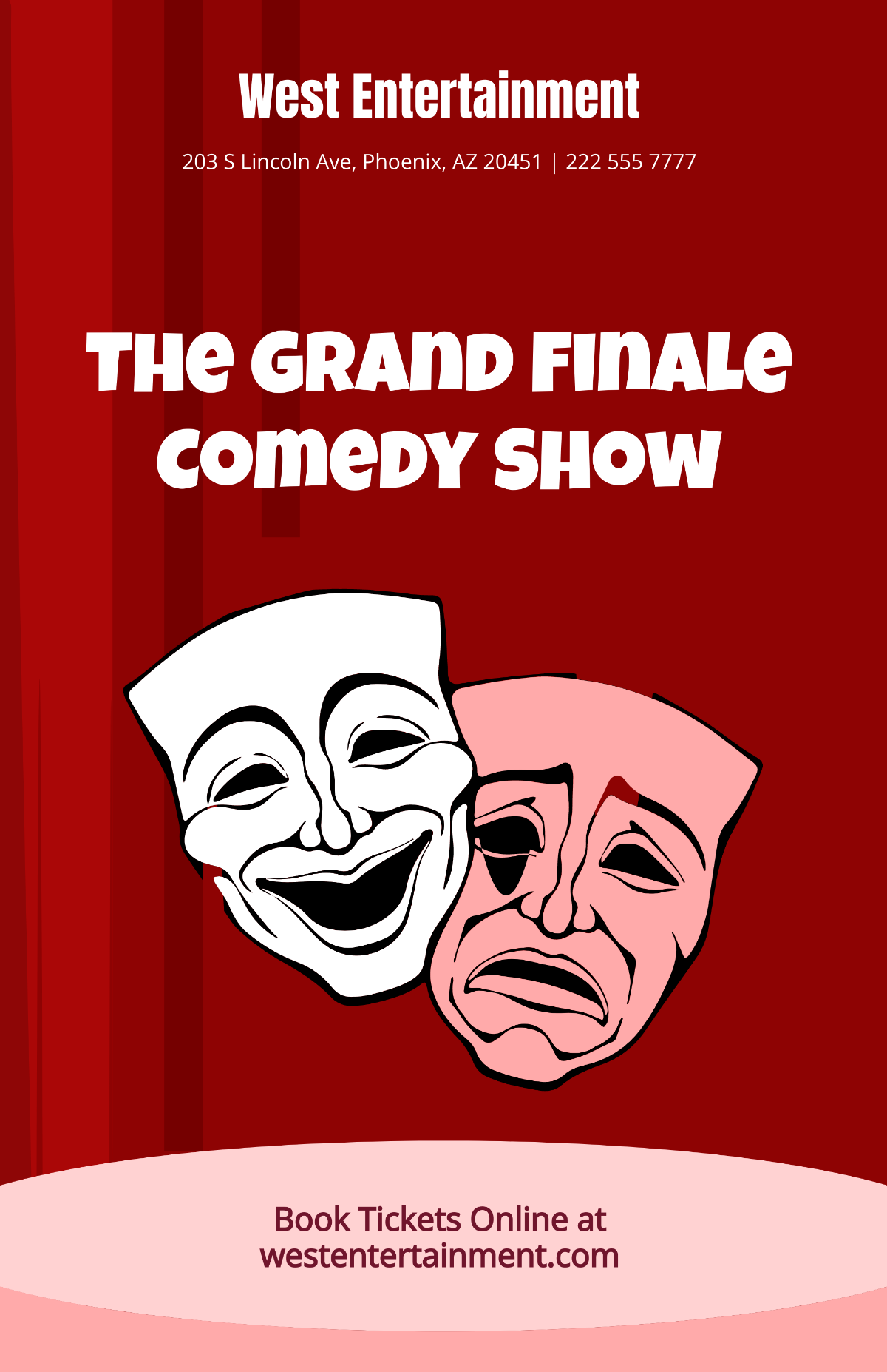 Simple Comedy Show Poster Template