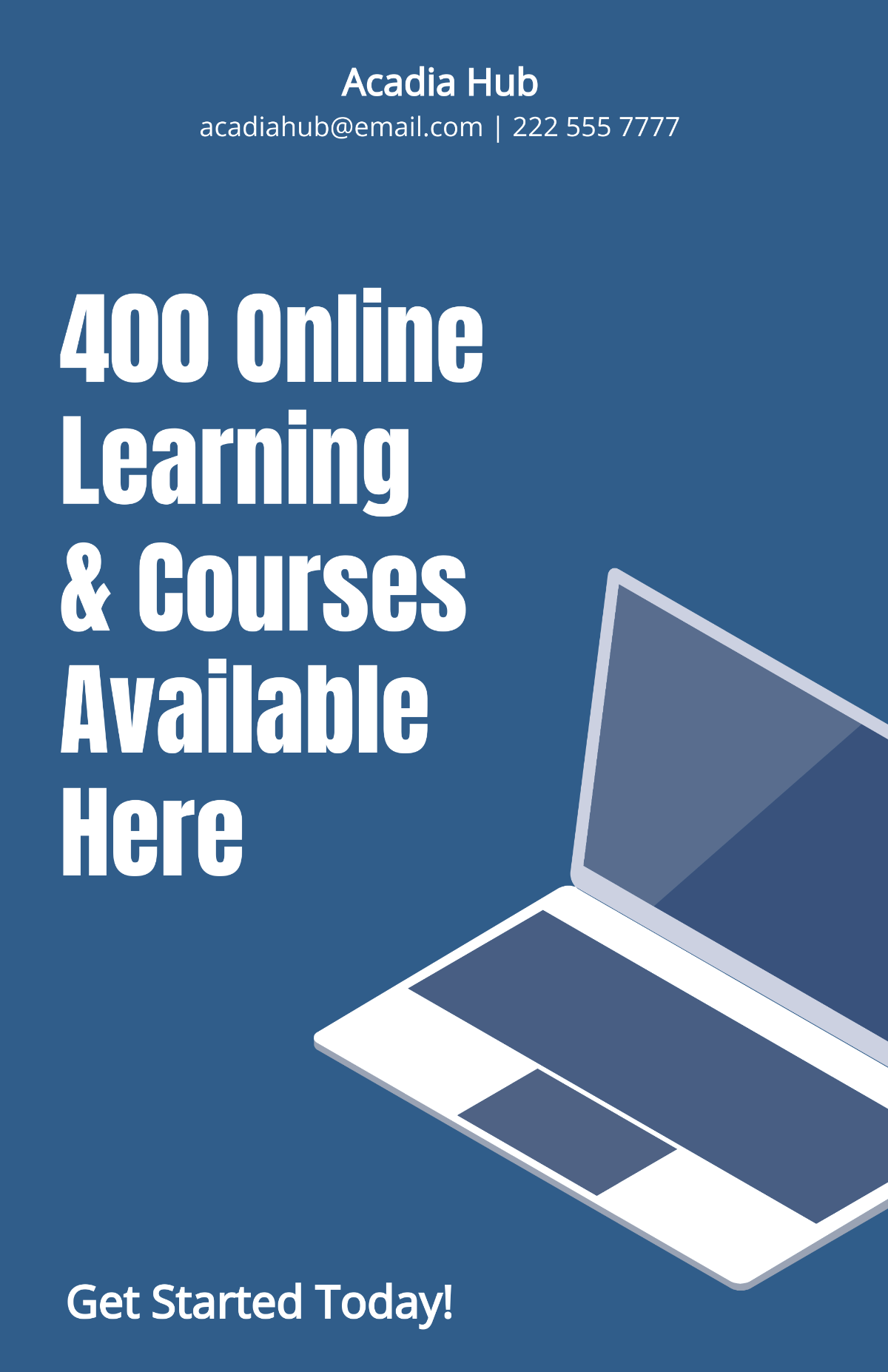 Online Course Poster