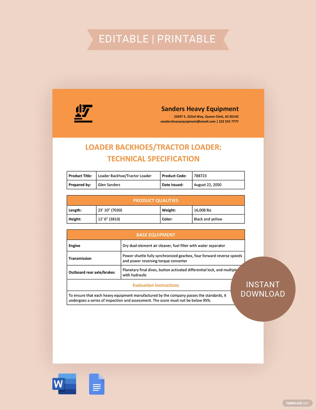 Technical Specification Template