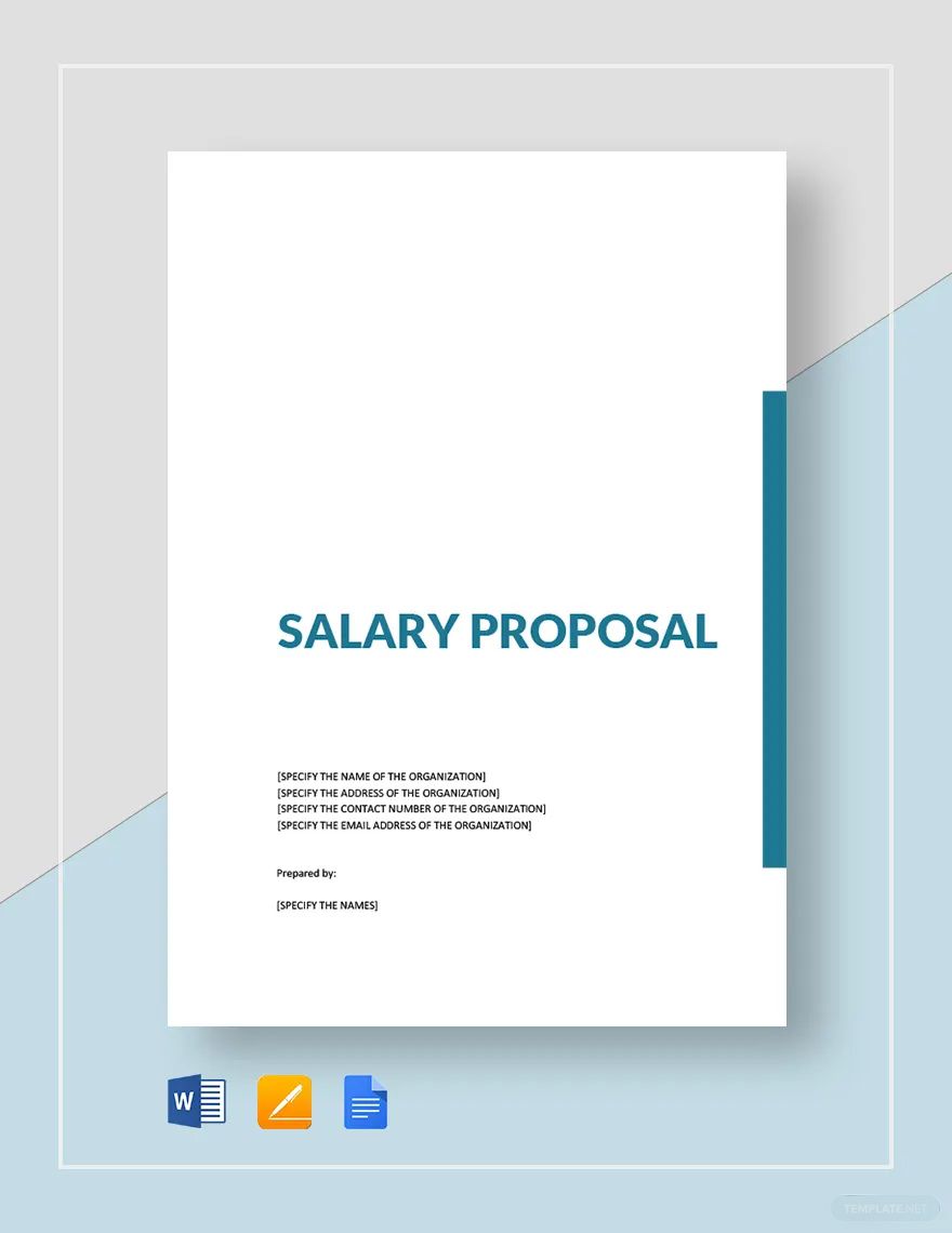 Salary Proposal Template in Word, Google Docs, PDF, Apple Pages