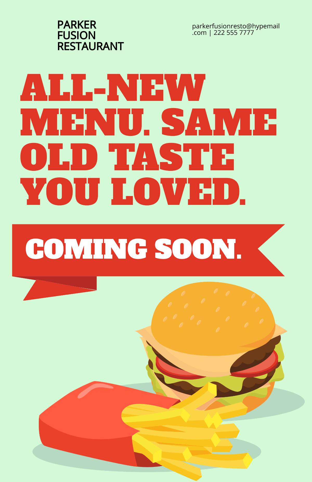 Restaurant Coming Soon Poster Template