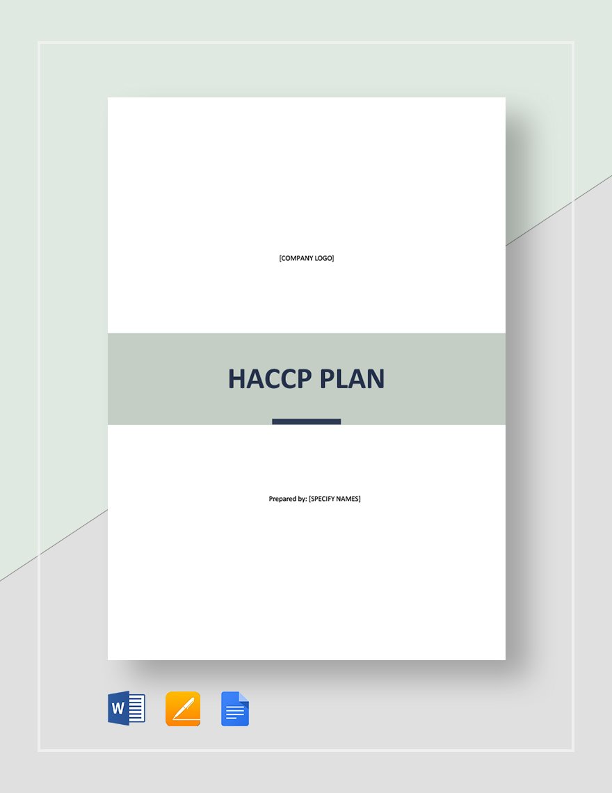 HACCP Plan Template