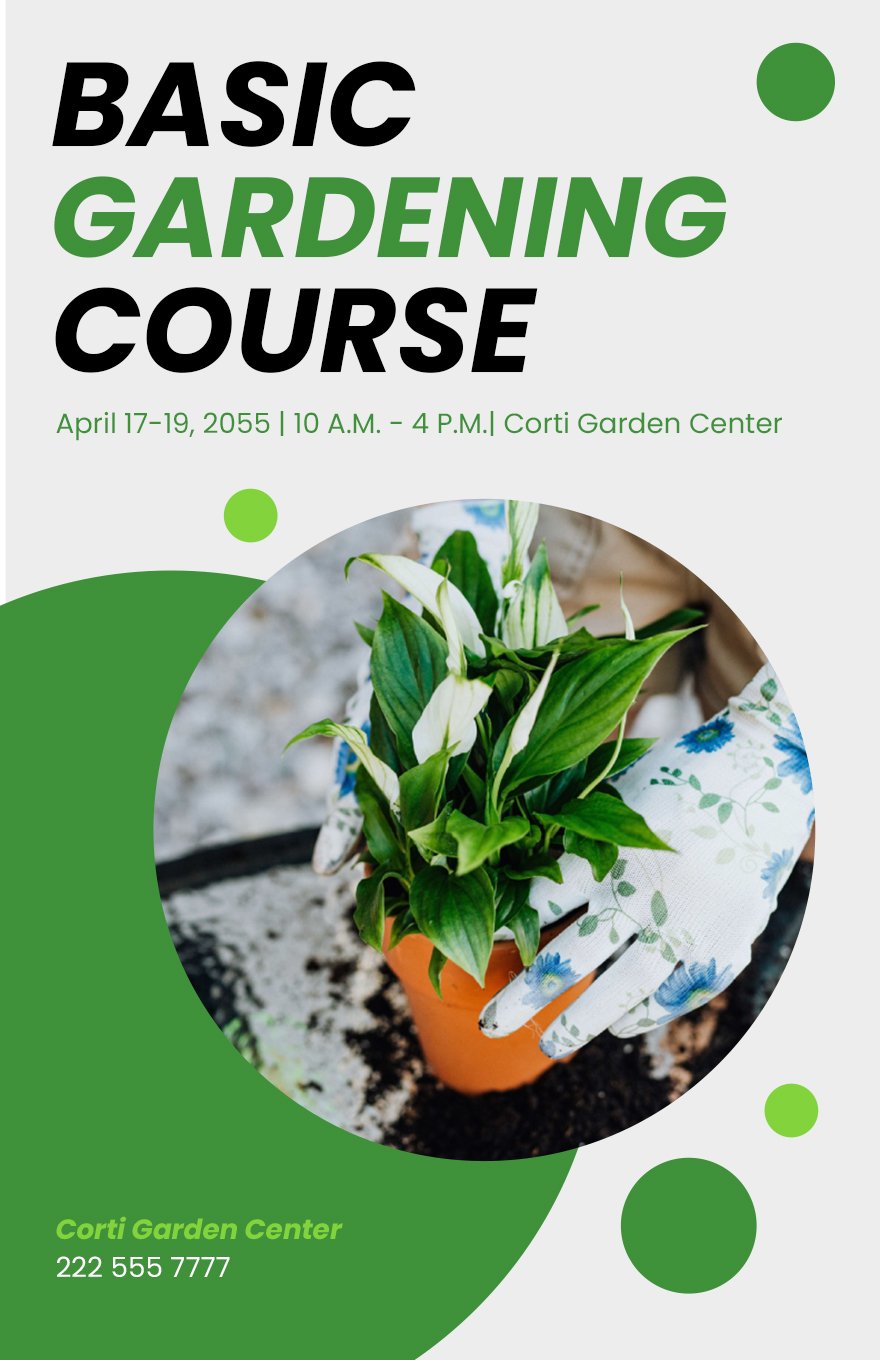 Gardening Course Poster