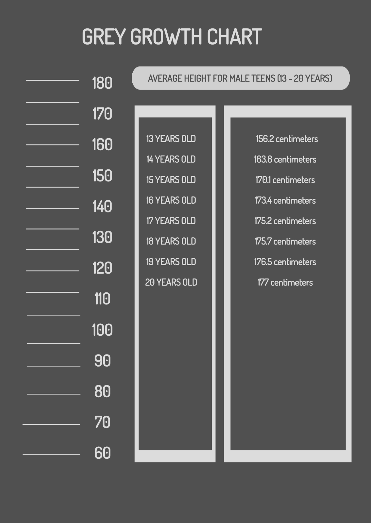 Free Grey Growth Chart Template