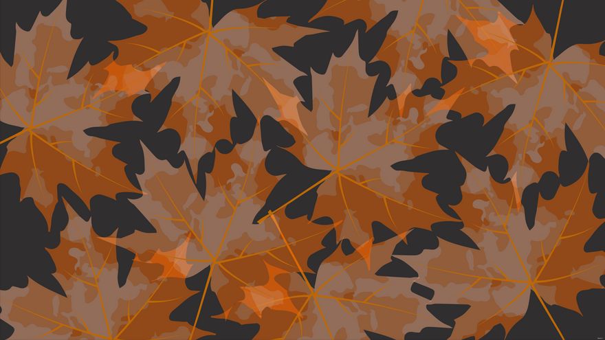 Free Watercolor Fall Leaves Background in Illustrator, EPS, SVG, JPG, PNG