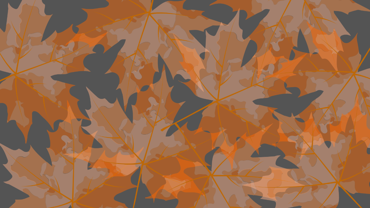 Watercolor Fall Leaves Background Template