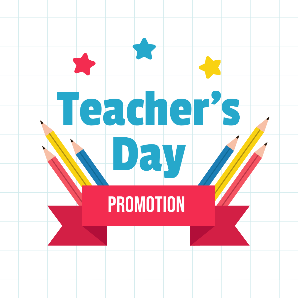 Teachers Day Promotion Vector Template