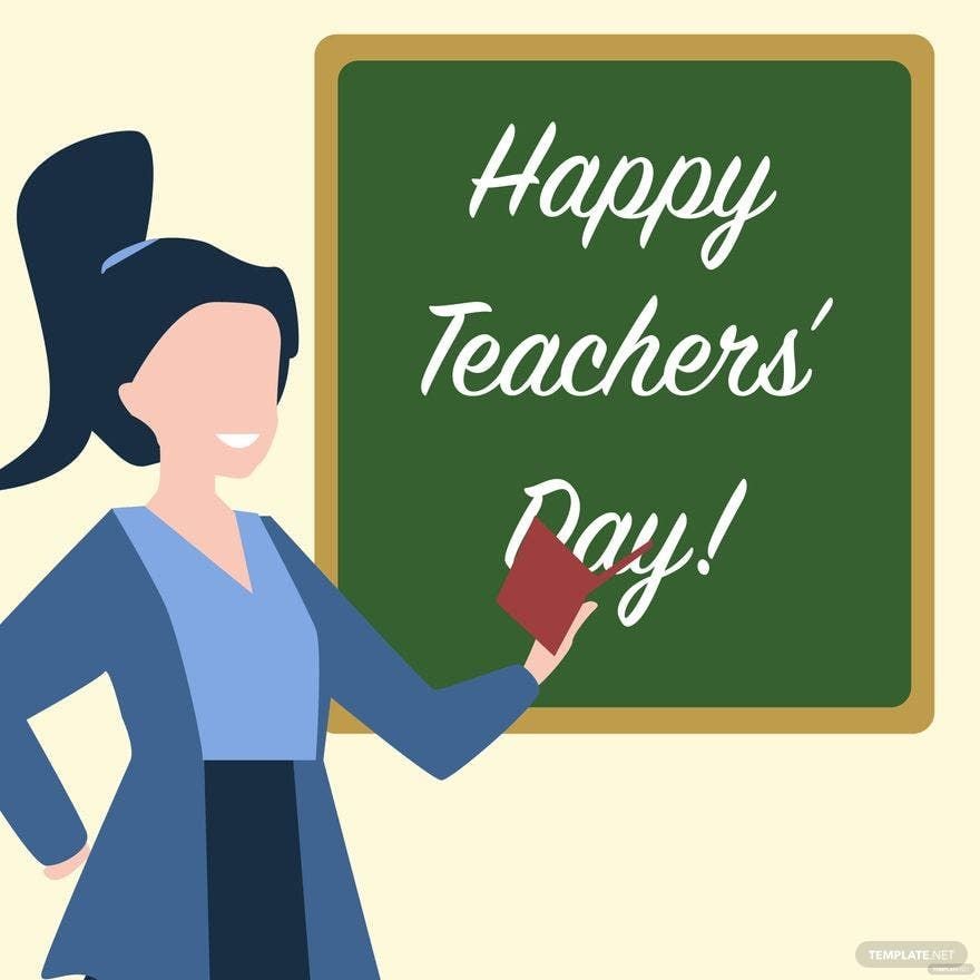 Teachers Day Cartoon Vector