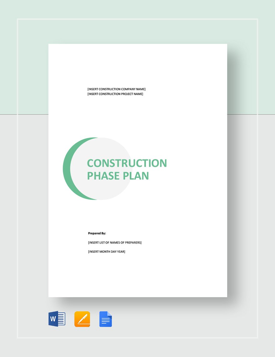 Construction Phase Plan Template