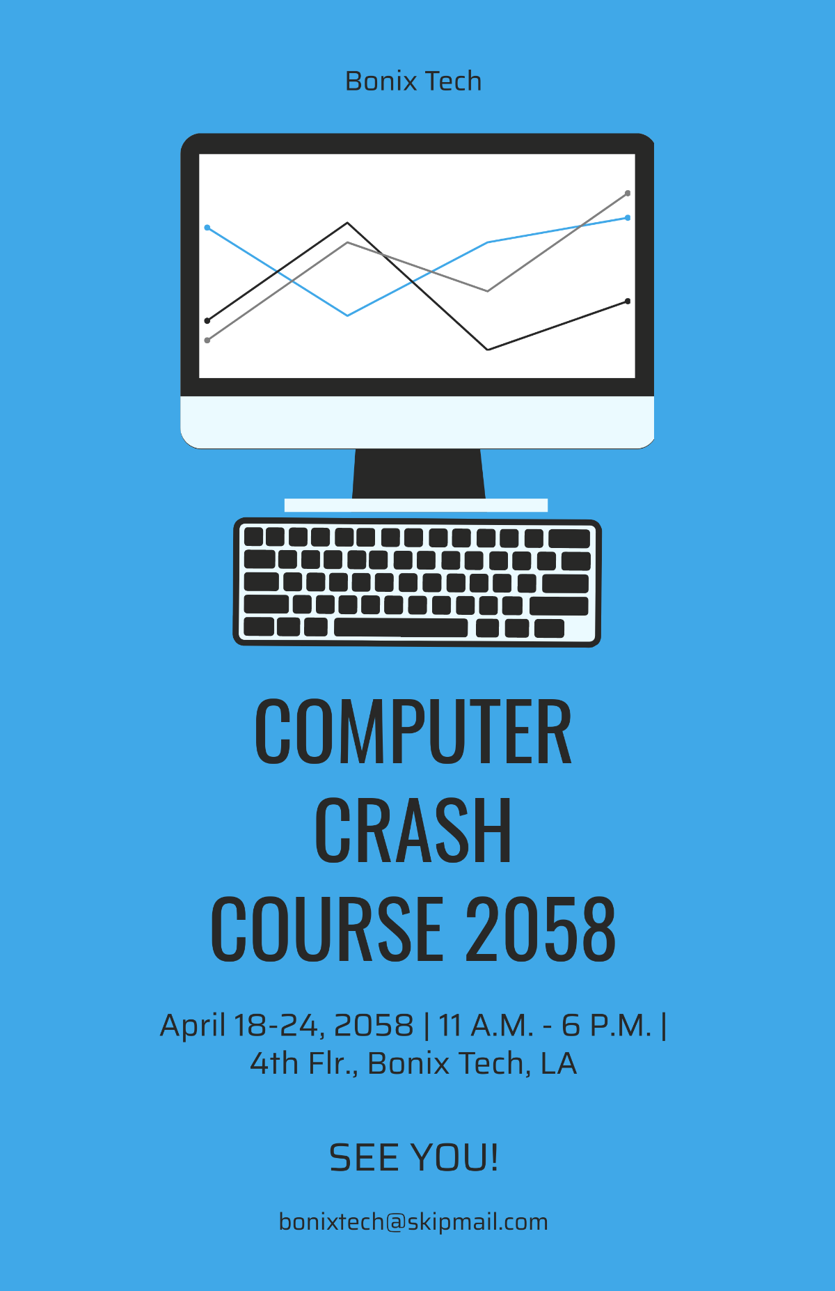 Free Computer Course Poster Template