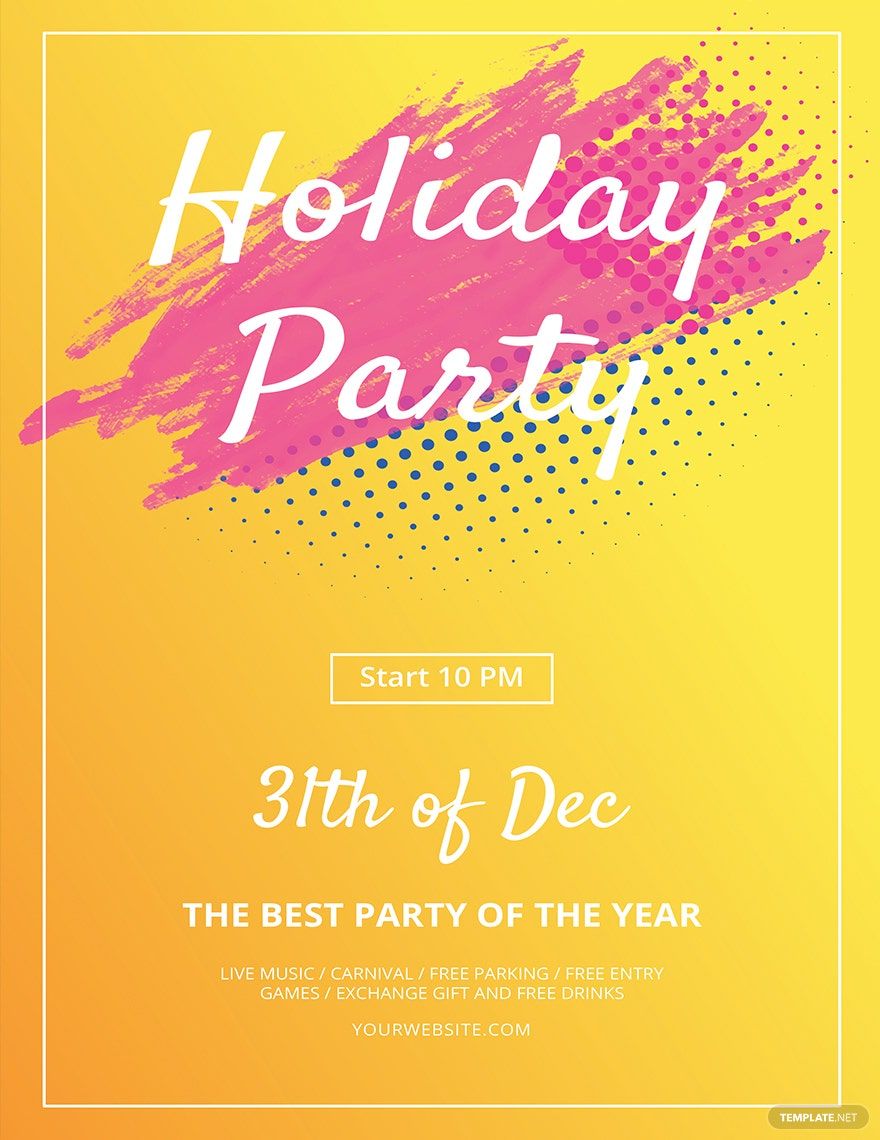 Holiday Party Flyer Template