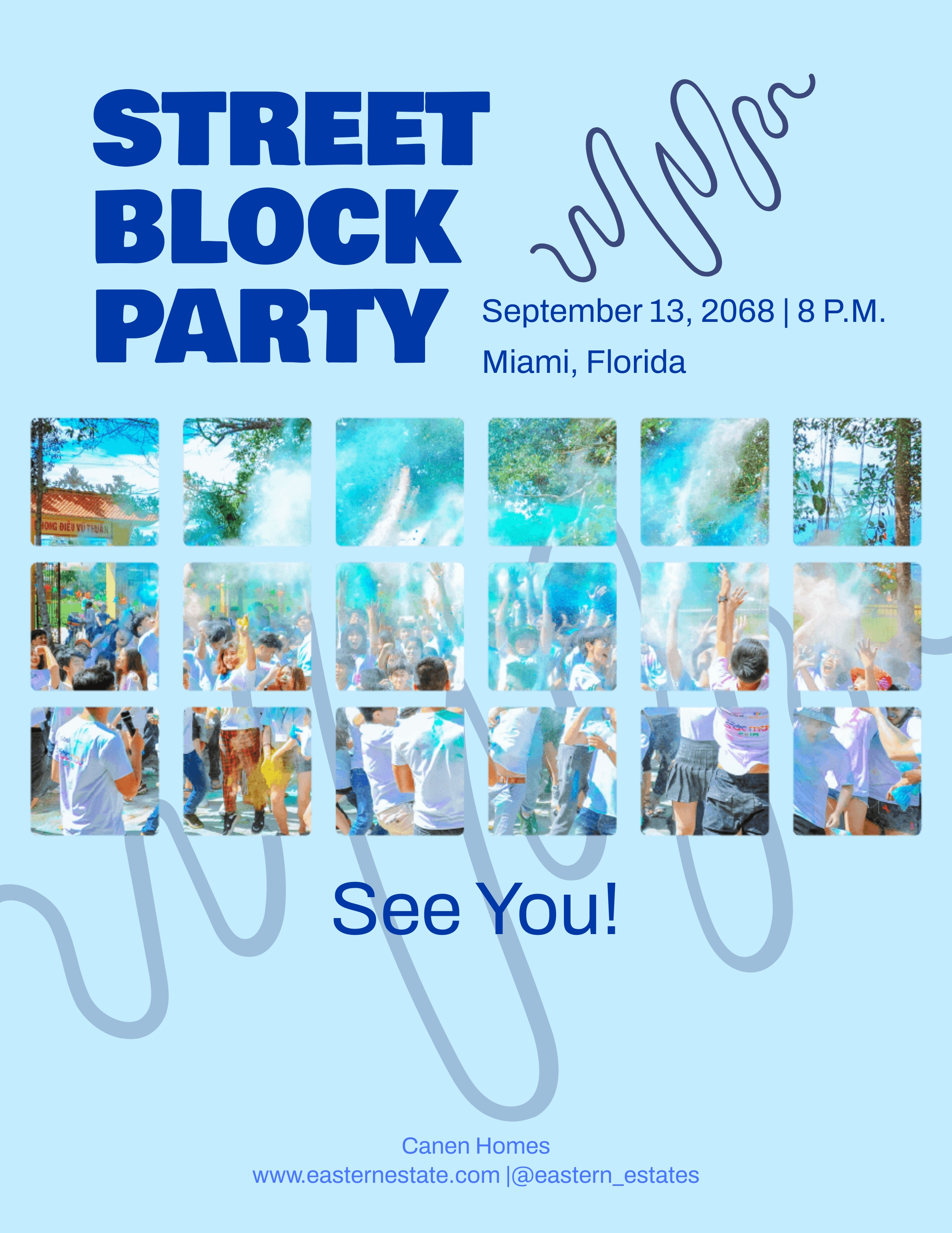 Free Black And White Block Party Flyer Download in Word, Google Docs