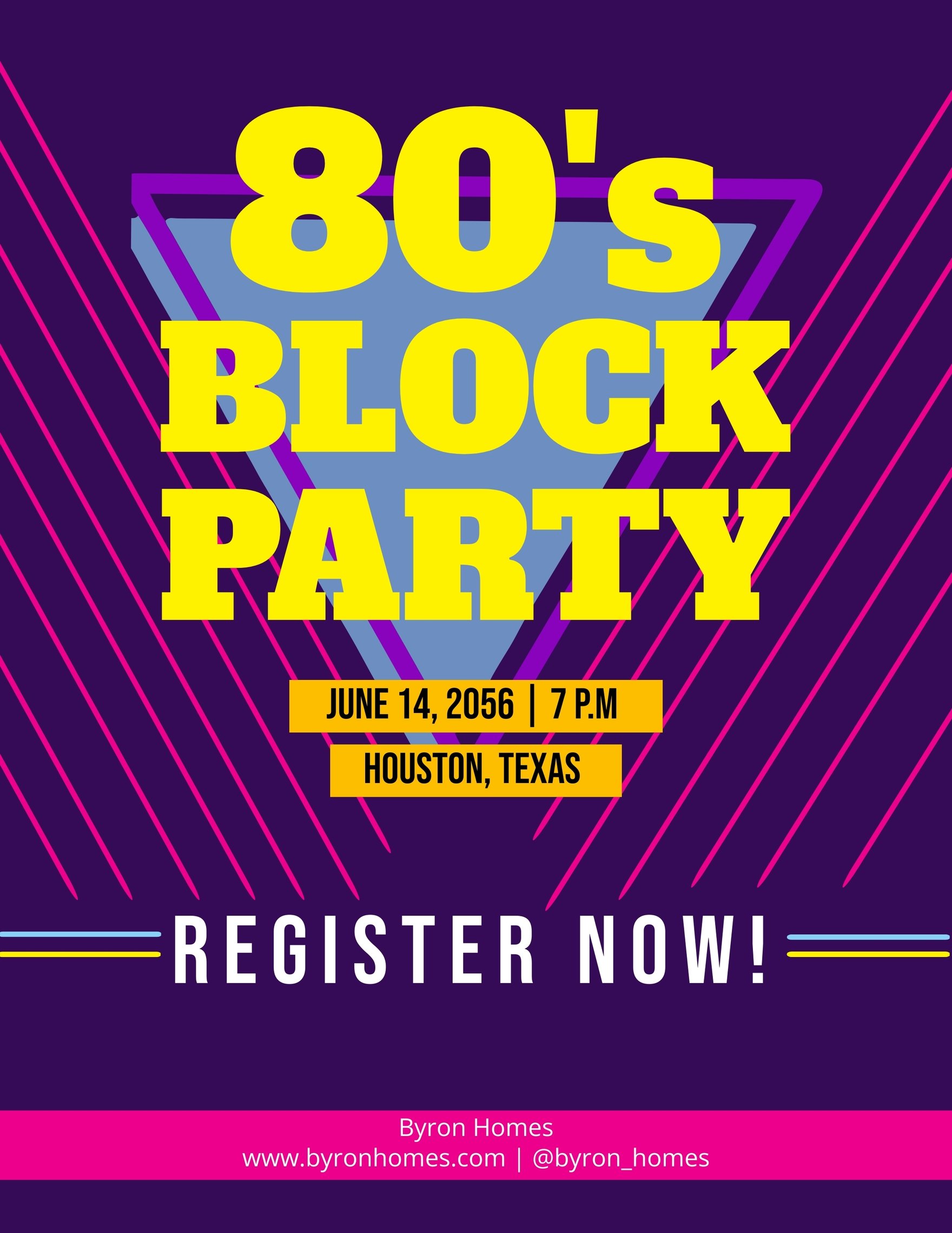 80's Block Party Flyer