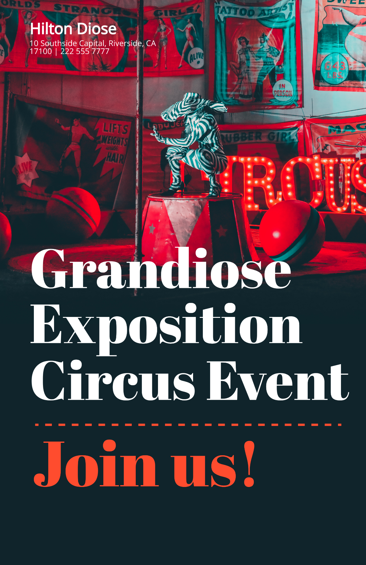 Circus Event Poster Template