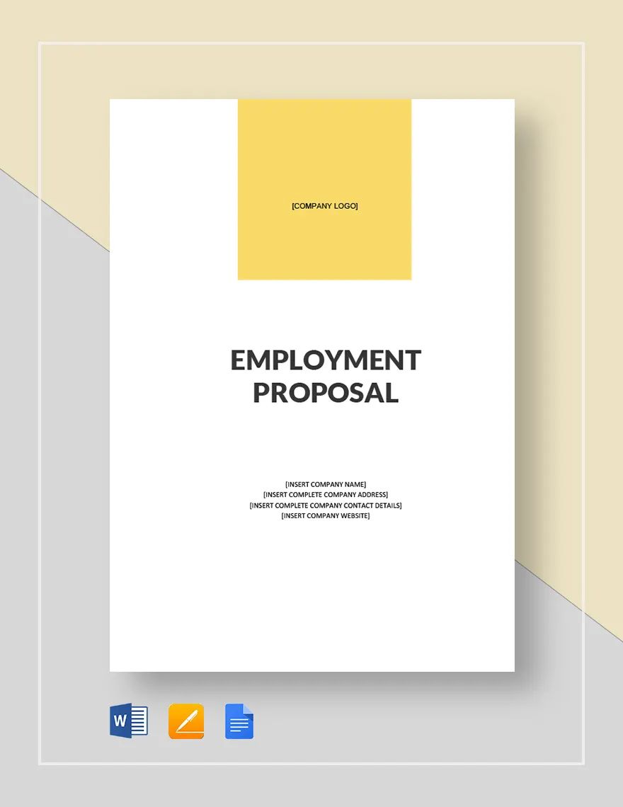 Employment Proposal Template in Word, Google Docs, Apple Pages