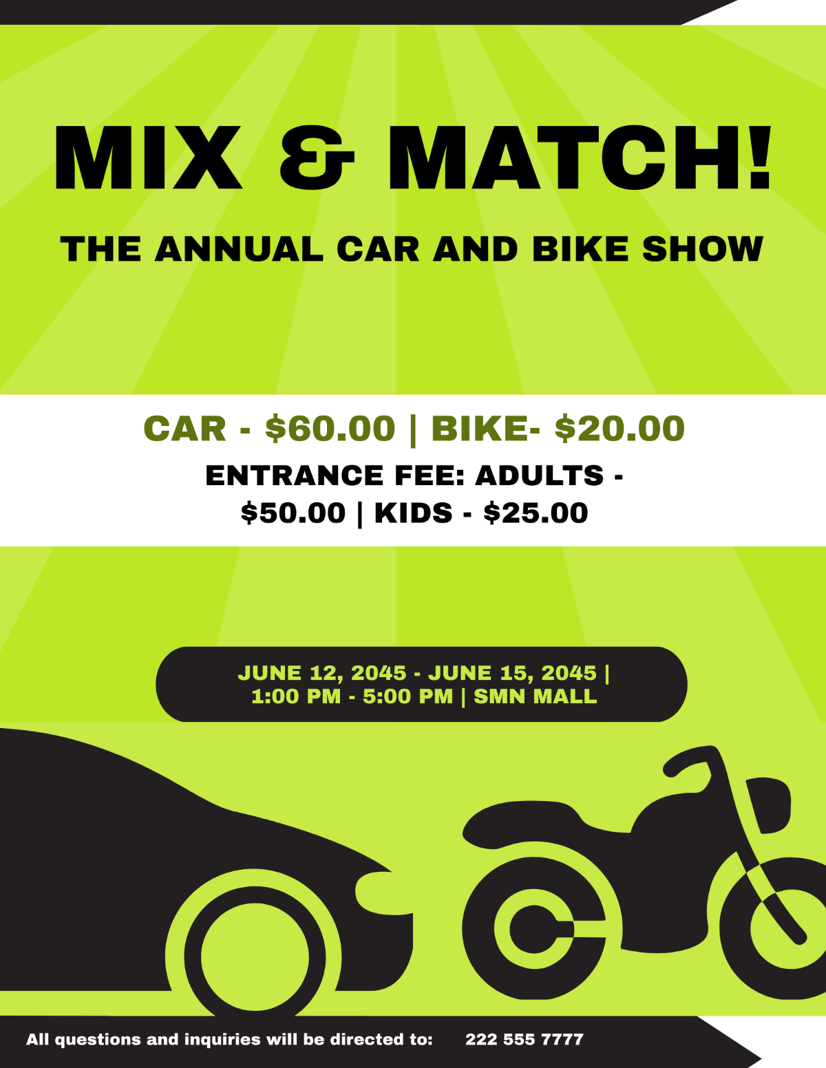 Car And Bike Show Flyer Template