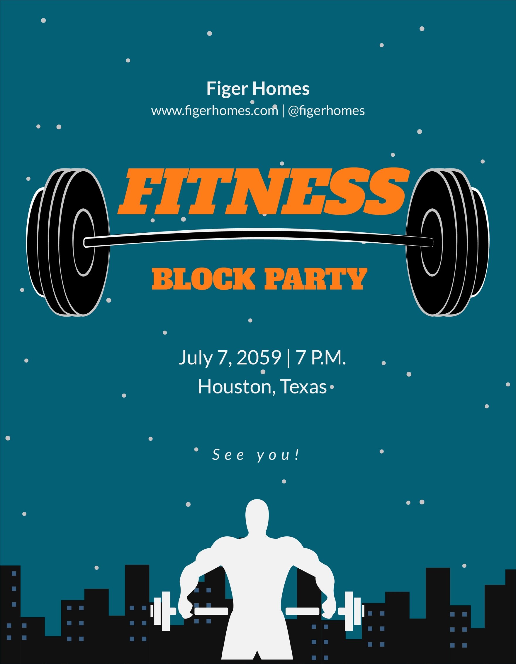 Fitness Block Party Flyer