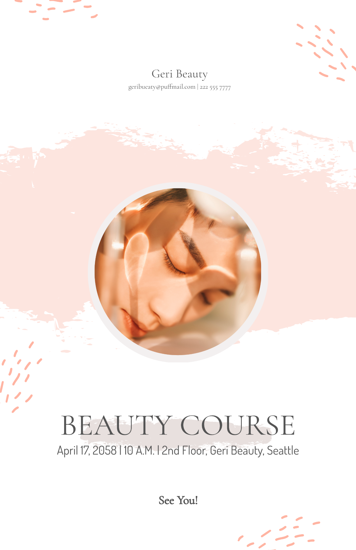 Beauty Course Poster Template