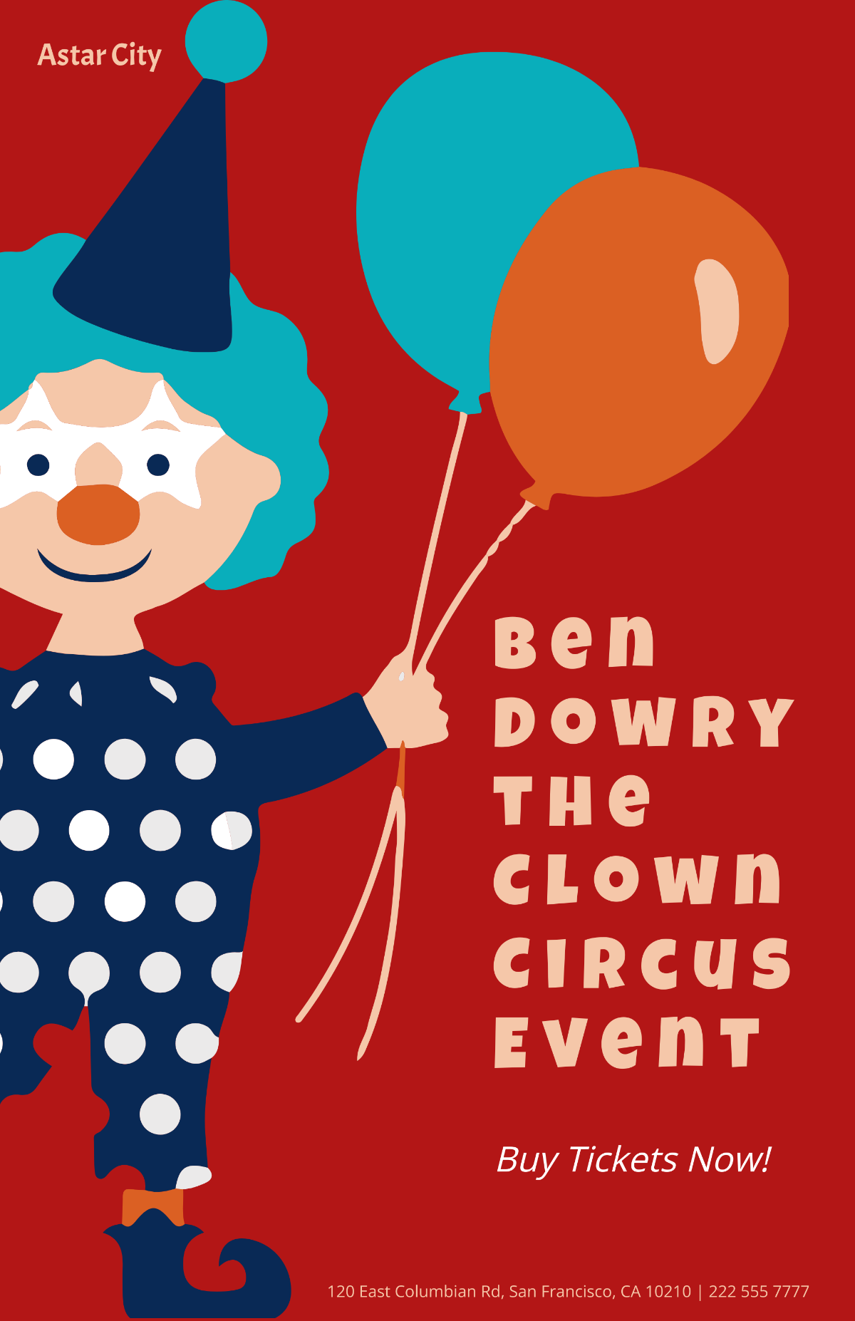 Free Circus Clown Poster Template