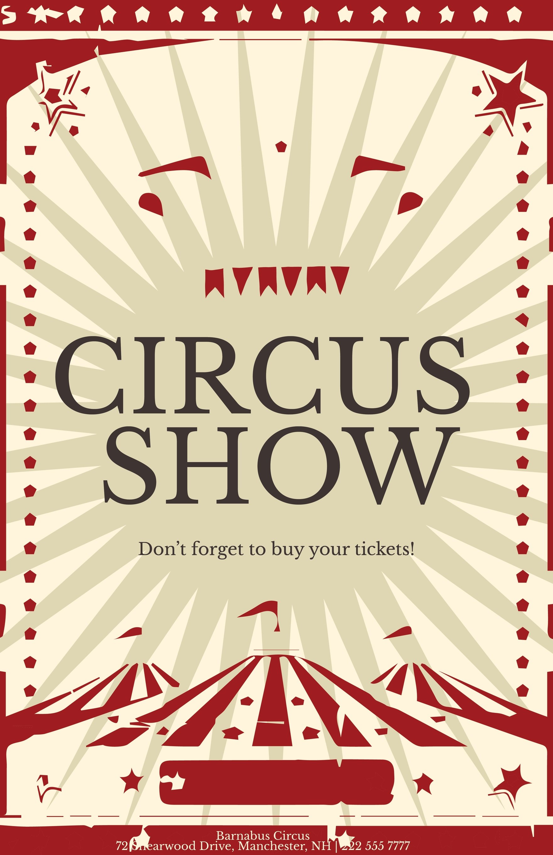 Antique Circus Poster Template
